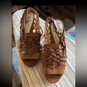 Hot Kiss Braided Wedge Platform Shoes 8